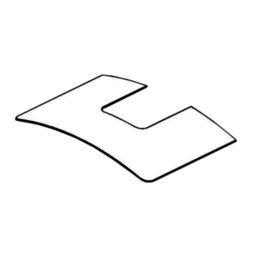 Panel Glass Transparent Curved 900mm